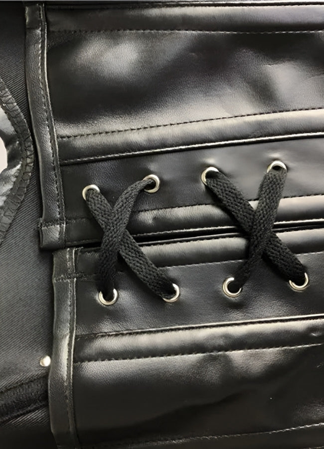 Black Gothic Steampunk Corset Black / XL black-gothic-steampunk-corset-black