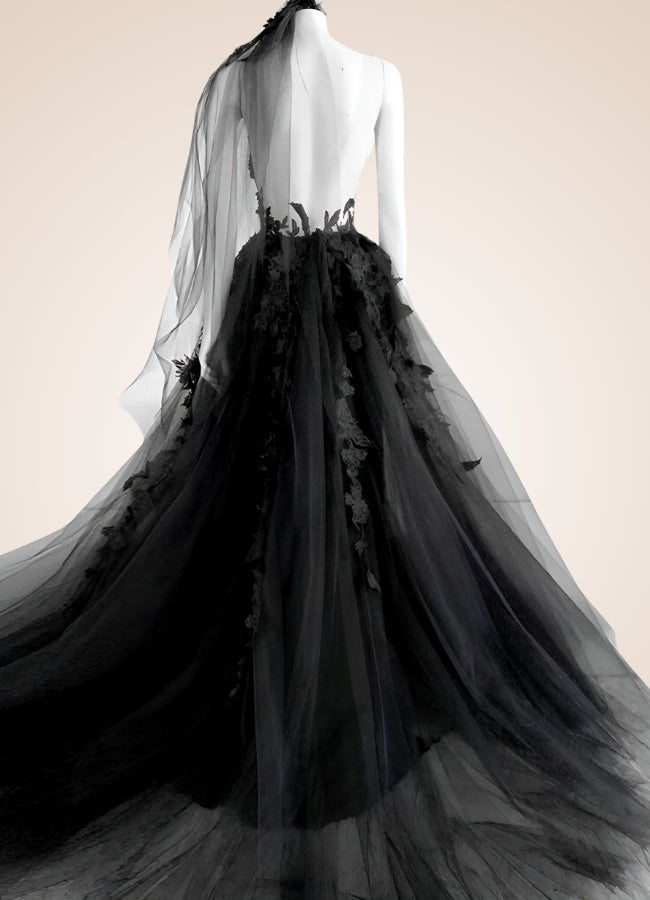 Black Vintage Wedding Dress Black / 14.0 black-vintage-wedding-dress-black