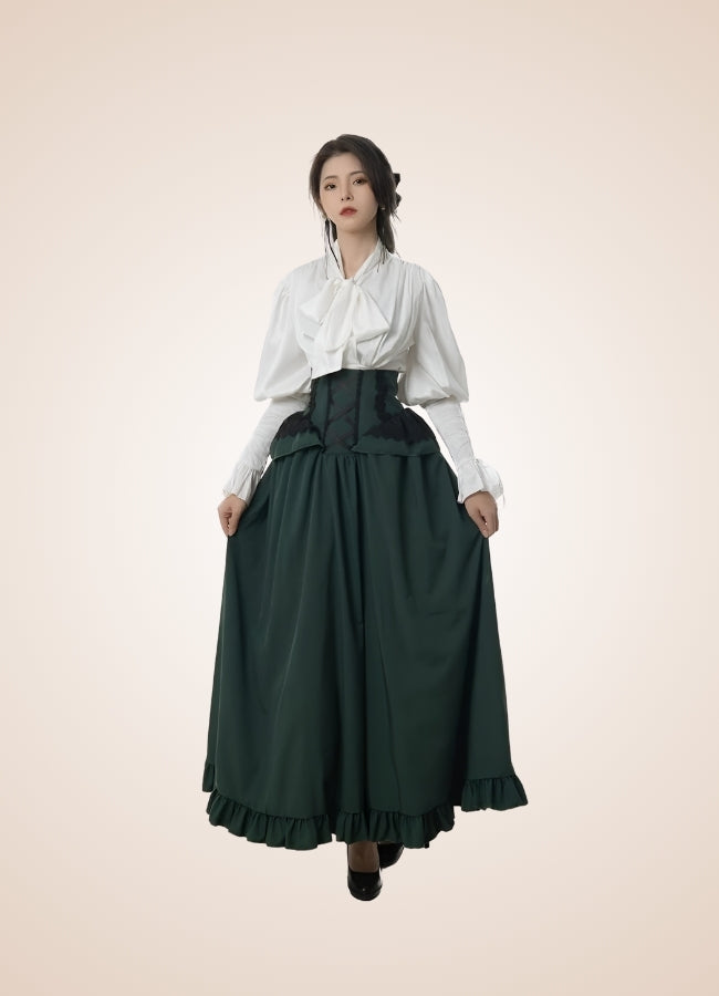 Europian Woman Pirate Dress Black / 2XL europian-woman-pirate-dress-black