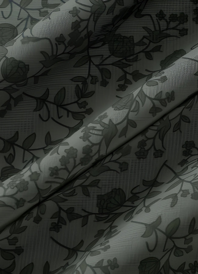 Gothic Floral Pattern Skirt Green / M gothic-floral-pattern-skirt-green