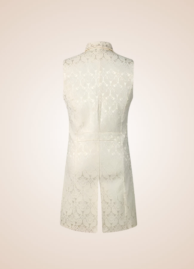 Long Gothic Men's Sleeveless Vest Beige / XL long-gothic-men's-sleeveless-vest-beige