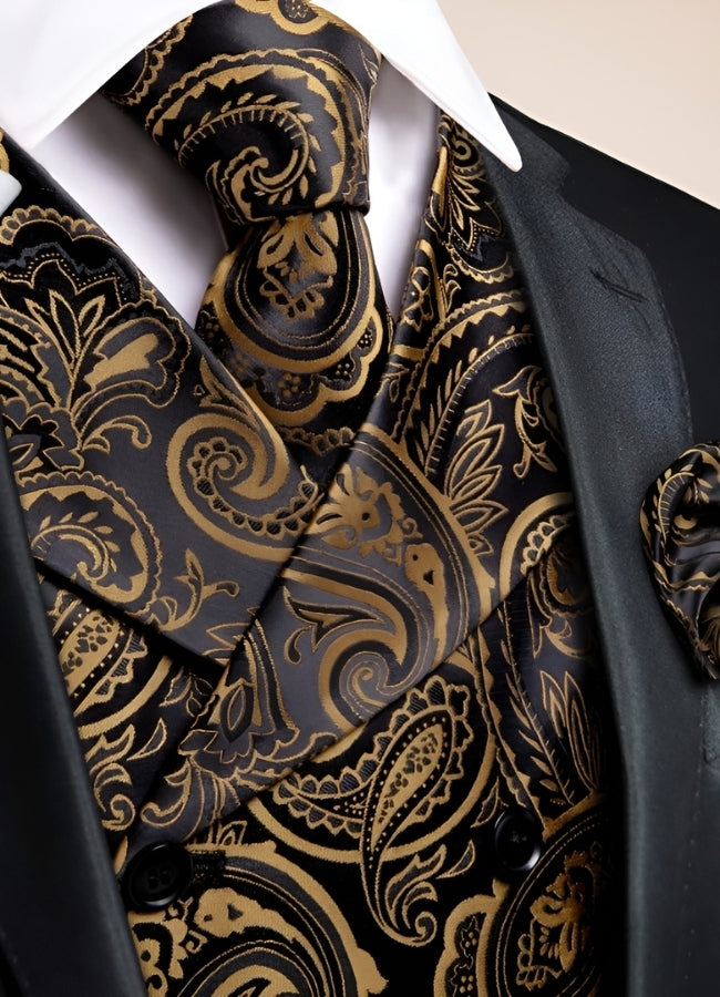 Men's Golden Vintage Steampunk Vest Gold / 2XL mens-golden-vintage-steampunk-vest-gold