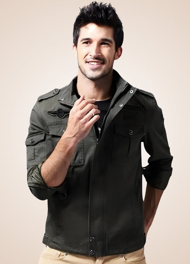 Steampunk Military Bomber Jacket Army Green / 5XL steampunk-military-bomber-jacket-army-green