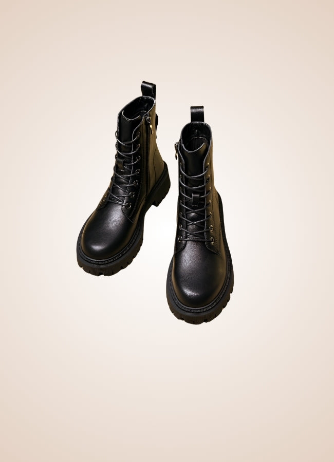 Steampunk Military Style Boots Black / 10.5 steampunk-military-style-boots-black