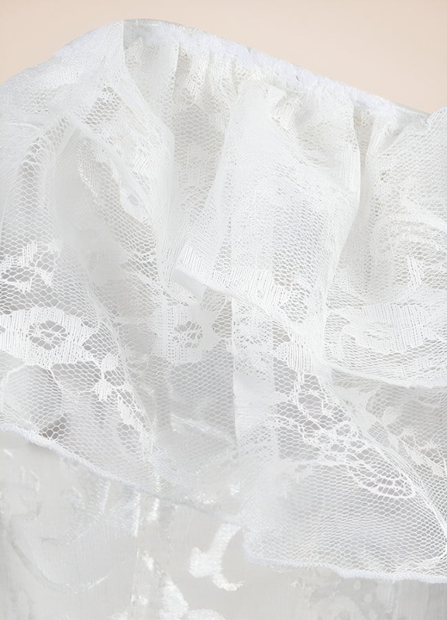 Steampunk Off Shoulder Corset White / XL steampunk-off-shoulder-corset-white