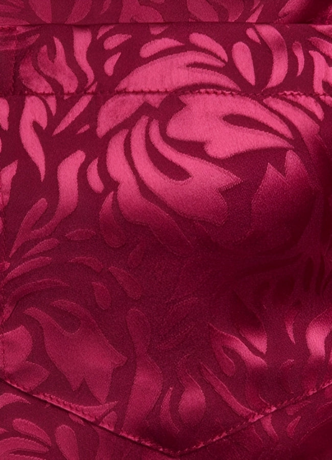 Steampunk Red Flower Pattern Shirt Wine Red / XL steampunk-red-flower-pattern-shirt-wine-red