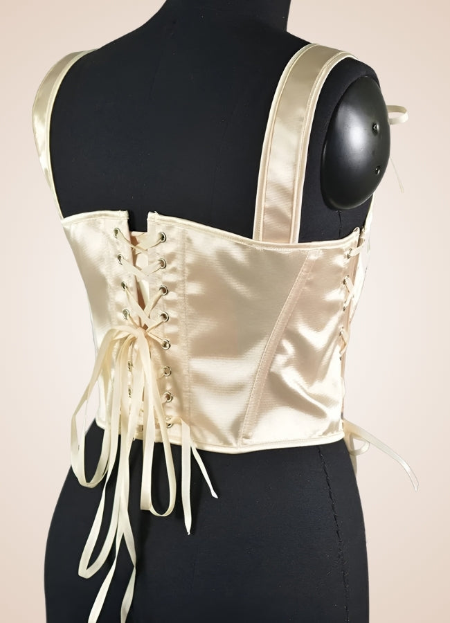 Beige Steampunk Medieval Lace Corset Beige / 2XL beige-steampunk-medieval-lace-corset-beige
