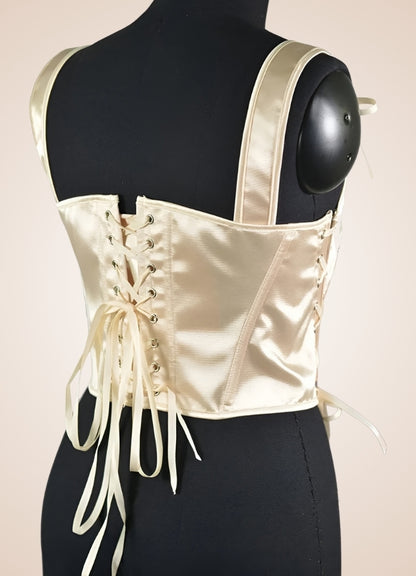 Beige Steampunk Medieval Lace Corset Beige / 2XL beige-steampunk-medieval-lace-corset-beige