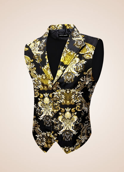 Black And Golden Steampunk Vest Black Gold / 2XL black-and-golden-steampunk-vest-black-gold