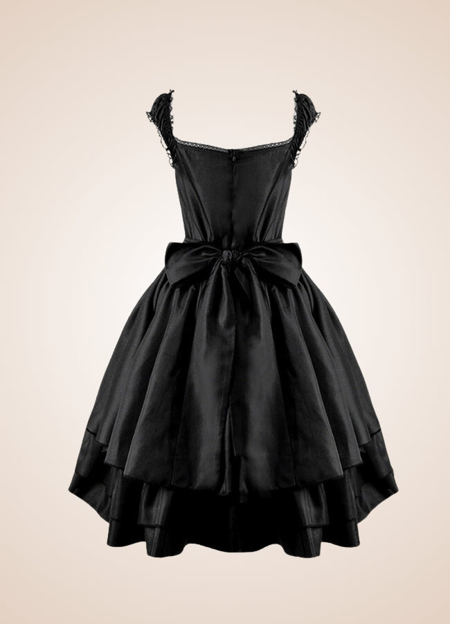 Black Gothic Lolita Dress Black / XL black-gothic-lolita-dress-black