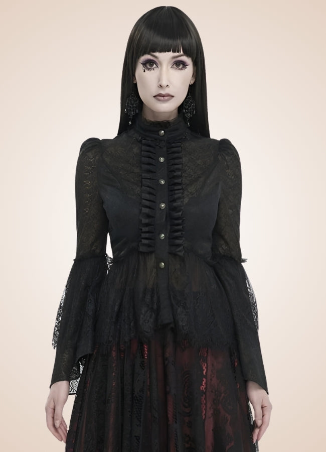 Black Gothic Long Sleeve Shirt Black / 2XL black-gothic-long-sleeve-shirt-black