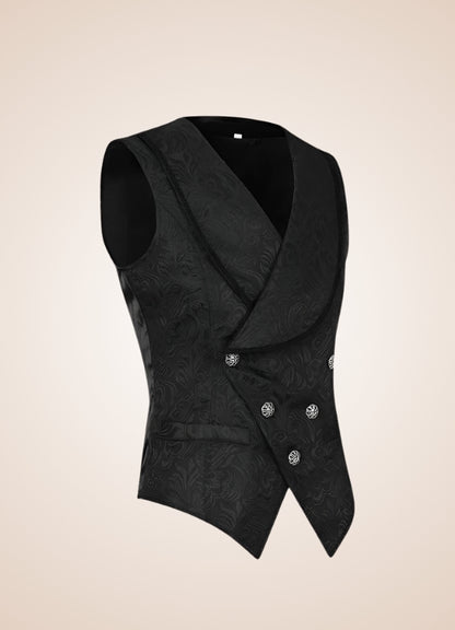 Black Gothic Man Tailcoat Vest Black / XL black-gothic-man-tailcoat-vest-black