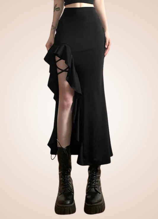 Black Gothic Skirt Black / M black-gothic-skirt-black