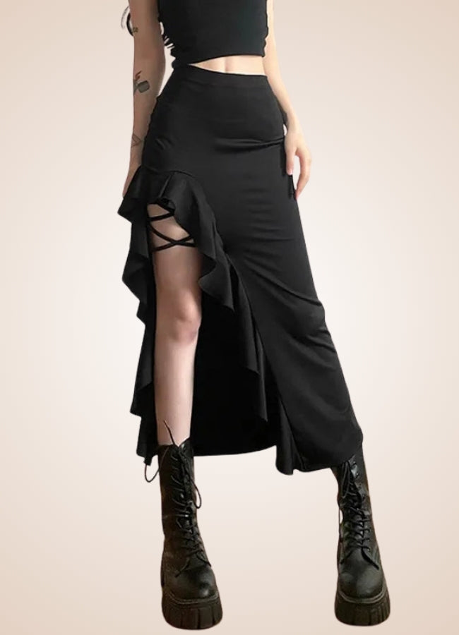 Black Gothic Skirt Black / M black-gothic-skirt-black