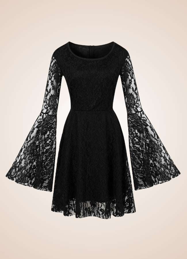 Black Gothic Vintage Dress Black / 3XL black-gothic-vintage-dress-black