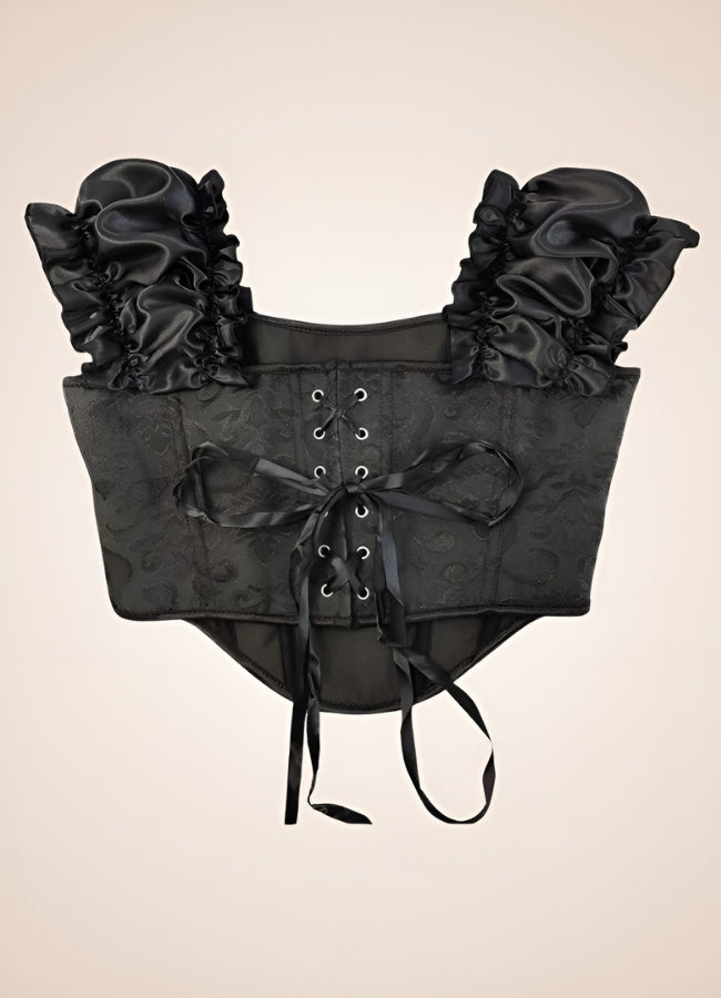 Black Hourglass Steampunk Corset Black / 2XS black-hourglass-steampunk-corset-black