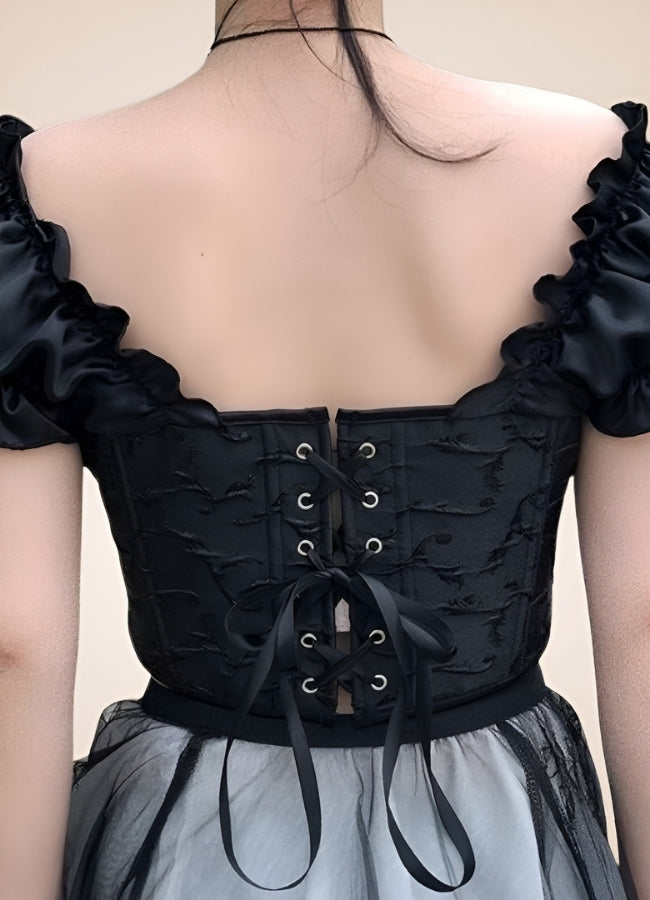 Black Hourglass Steampunk Corset Black / 2XS black-hourglass-steampunk-corset-black