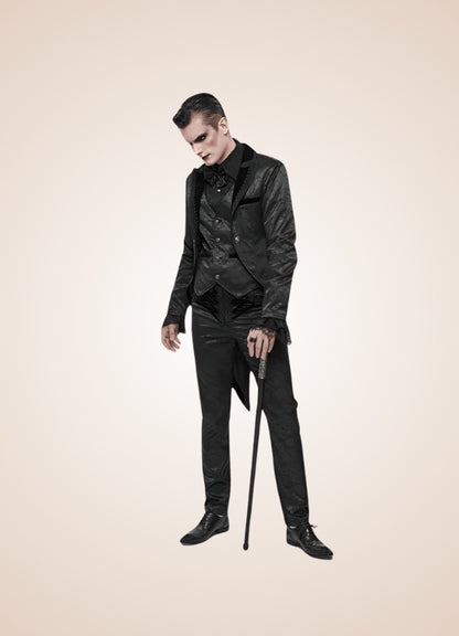 Black Victorian Gothic Pants Black / 3XL black-victorian-gothic-pants-black