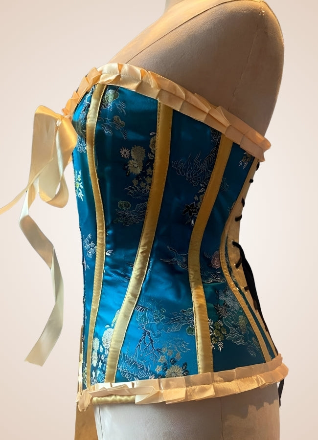 Blue Victorian Style Steampunk Corset Blue / XL blue-victorian-style-steampunk-corset-blue