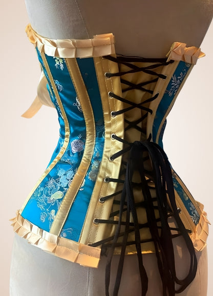 Blue Victorian Style Steampunk Corset Blue / XL blue-victorian-style-steampunk-corset-blue