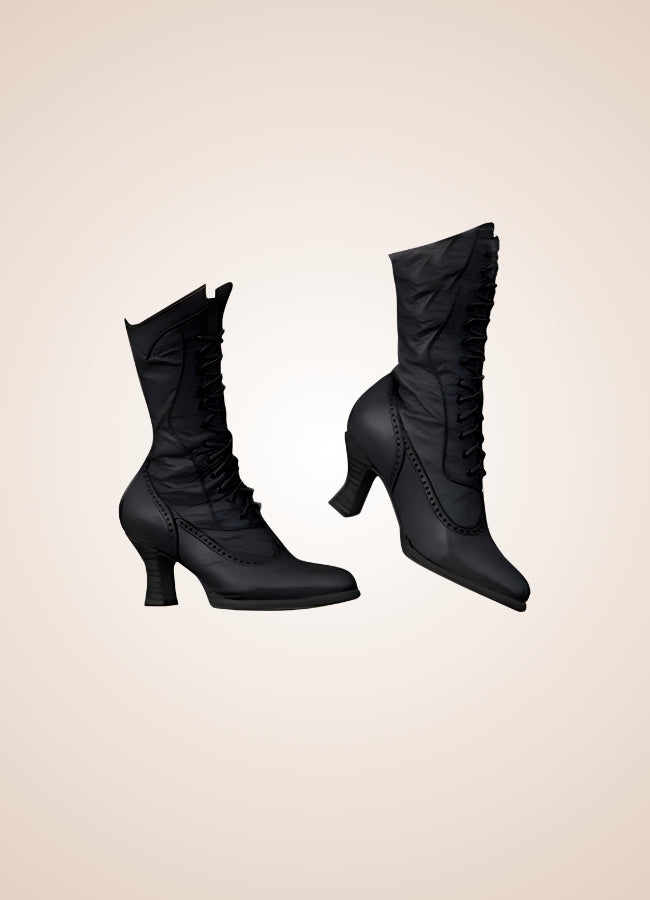 British High Knee Steampunk Boots Black / 12.5 british-high-knee-steampunk-boots-black