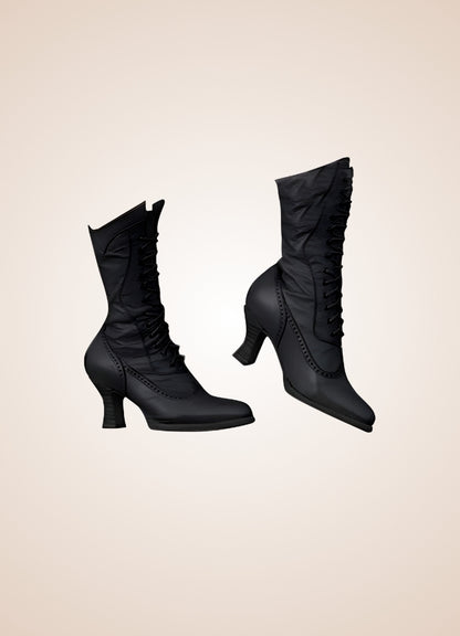 British High Knee Steampunk Boots Black / 12.5 british-high-knee-steampunk-boots-black