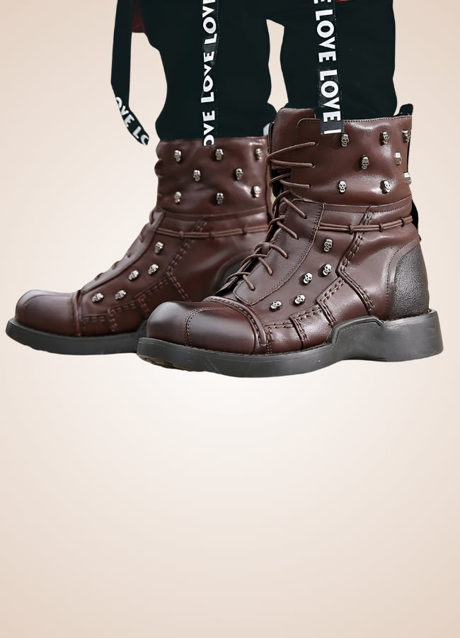 Brown Leather Motorcycle Boots Brown / 14.0 brown-leather-motorcycle-boots-brown