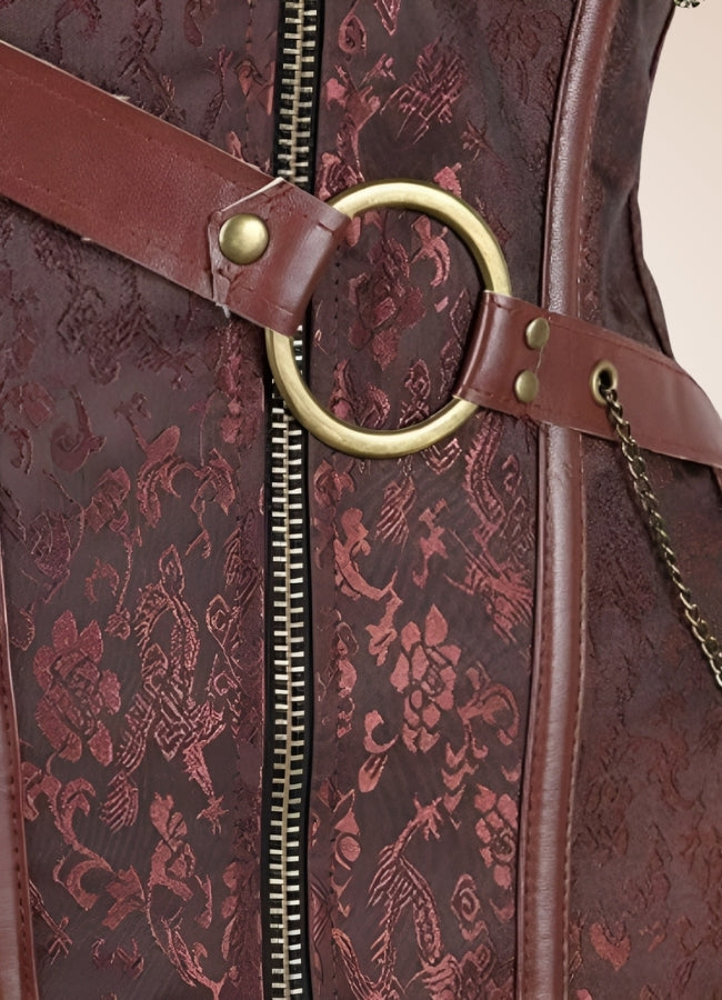 Brown Steampunk Pirate Dress Brown / 5XL brown-steampunk-pirate-dress-brown