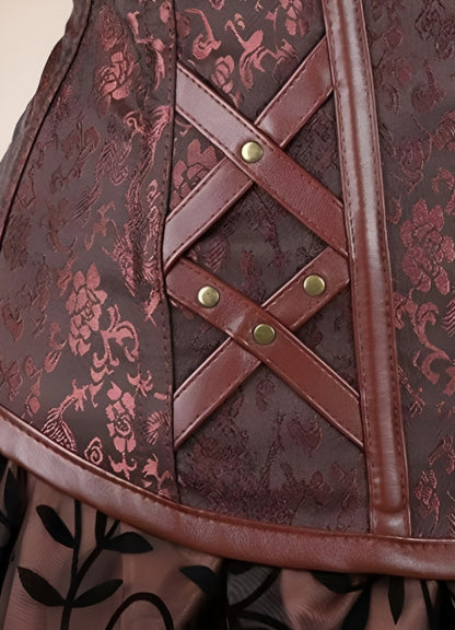 Brown Steampunk Pirate Dress Brown / 5XL brown-steampunk-pirate-dress-brown
