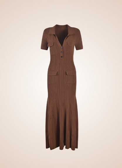 Brown Steampunk Pocket Corset Dress Brown / M brown-steampunk-pocket-corset-dress-brown