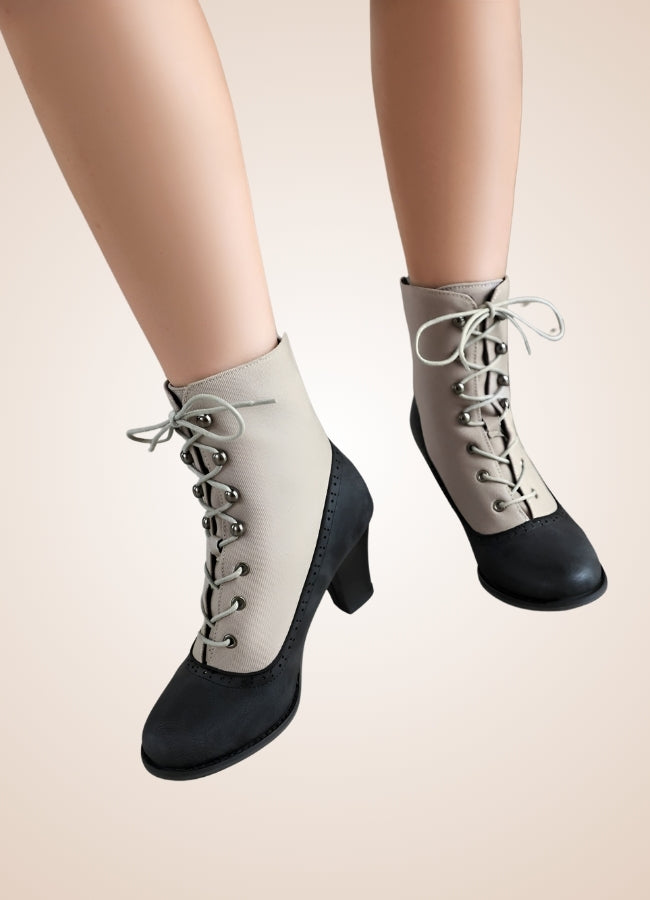 Chunky Heel Steampunk Boots Black / 12.5 chunky-heel-steampunk-boots-black