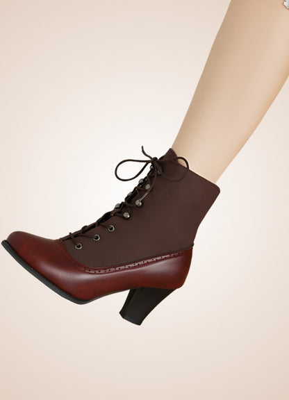 Chunky Heel Steampunk Boots Vintage Red / 12.5 chunky-heel-steampunk-boots-vintage-red