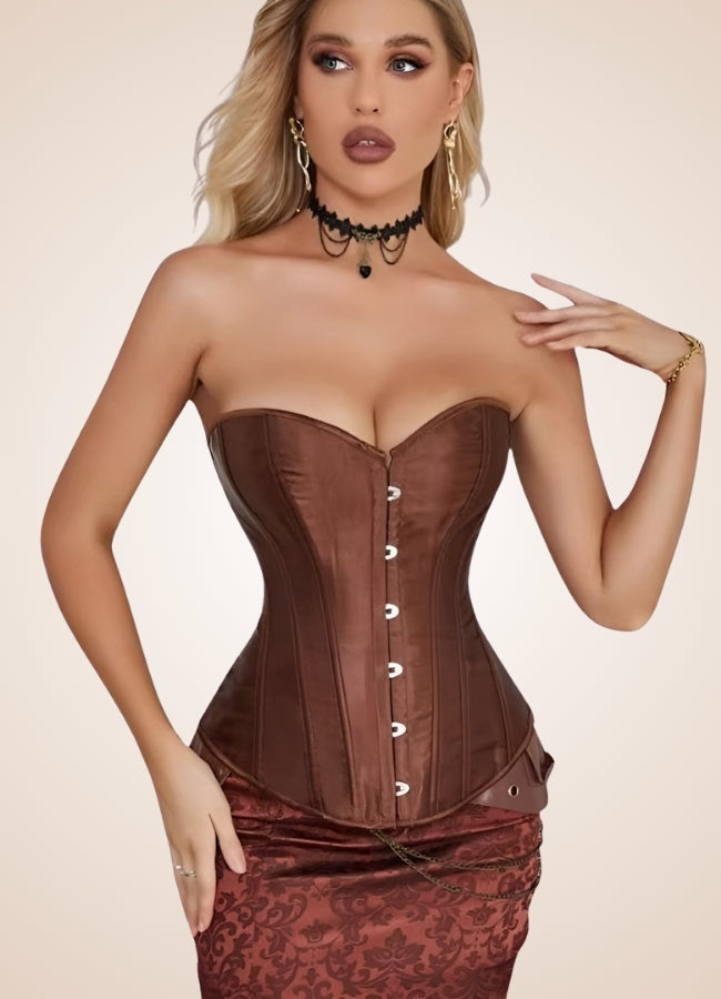 Classic Brown Steampunk Corset Brown / 4XL classic-brown-steampunk-corset-brown