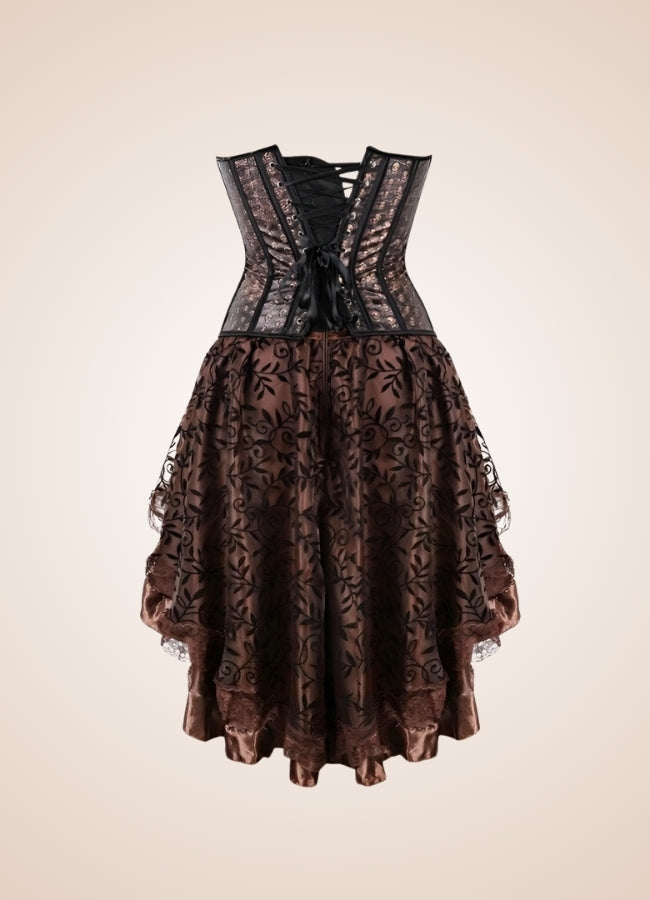 Classic Pirate Corset Dress Brown / 5XL classic-pirate-corset-dress-brown