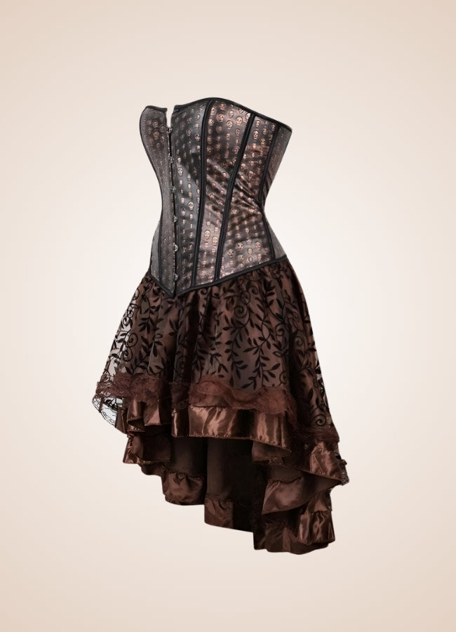 Classic Pirate Corset Dress Brown / 5XL classic-pirate-corset-dress-brown