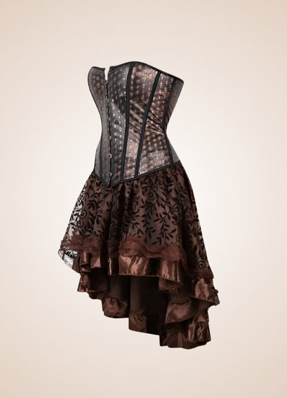 Classic Pirate Corset Dress Brown / 5XL classic-pirate-corset-dress-brown