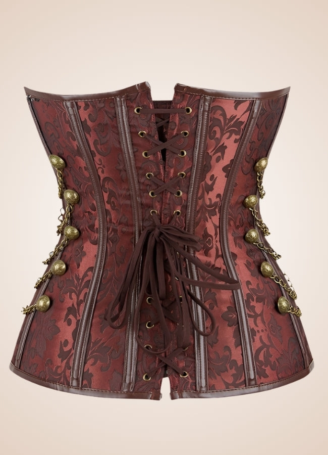 Classic Steampunk Chain Corset Brown / 4XL classic-steampunk-chain-corset-brown
