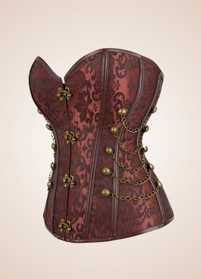 Classic Steampunk Chain Corset Brown / 4XL classic-steampunk-chain-corset-brown