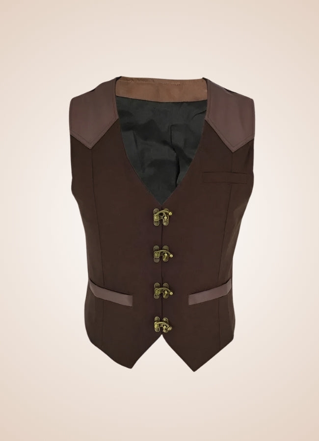 Classic Steampunk Vest Brown / 2XL classic-steampunk-vest-brown