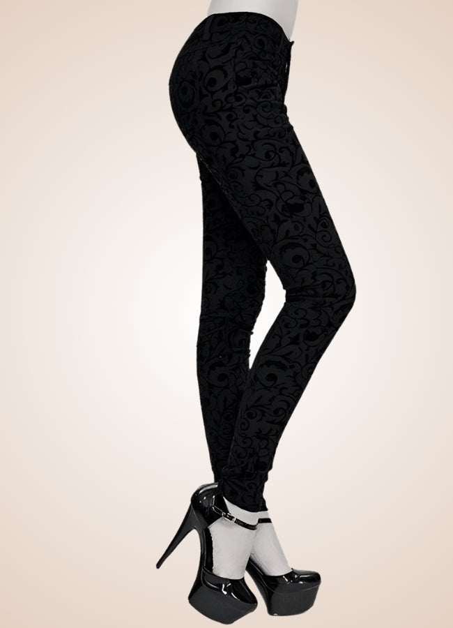 Devil Gothic Skinny Pants Black / 2XL devil-gothic-skinny-pants-black