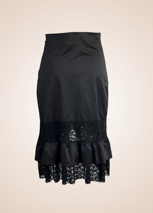 Front Buckle Steampunk Skirt Black / XL front-buckle-steampunk-skirt-black