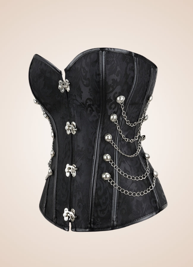 Gothic Chain Steampunk Corset Black / 4XL gothic-chain-steampunk-corset-black