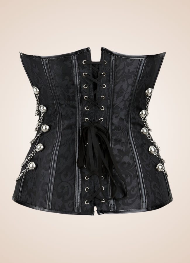 Gothic Chain Steampunk Corset Black / 4XL gothic-chain-steampunk-corset-black