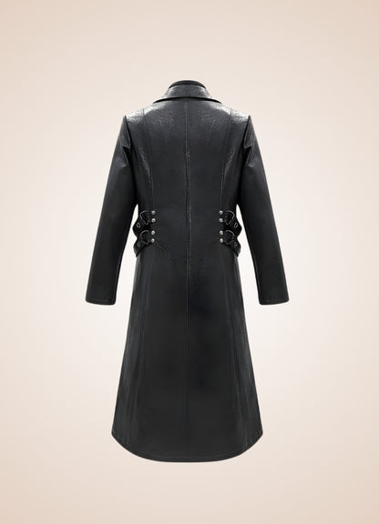 Gothic Leather Trench Coat Black / 3XL gothic-leather-trench-coat-black