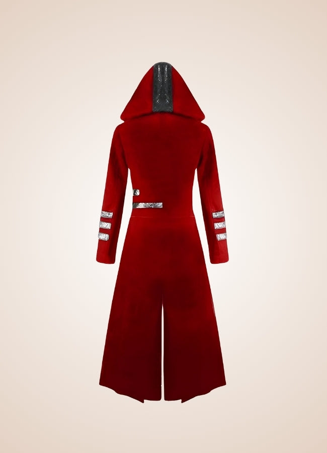 Gothic Medieval Trench Coat Red / 4XL gothic-medieval-trench-coat-red