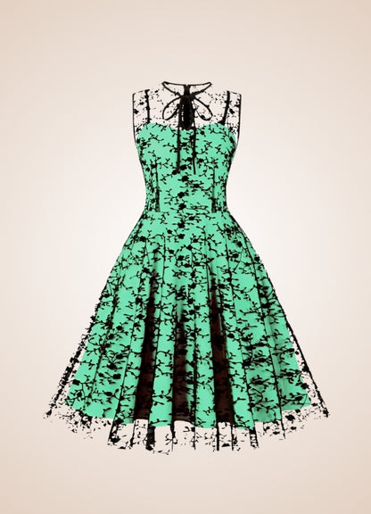 Gothic Sleeveless Mesh Dress Green / XL gothic-sleeveless-mesh-dress-green