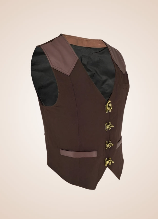 Gothic Steampunk Corset Brown / 2XL gothic-steampunk-corset-brown