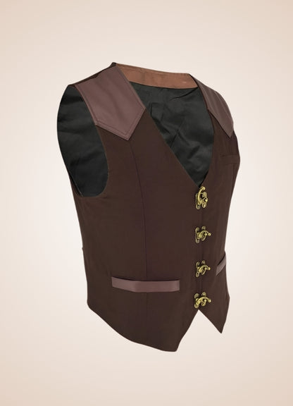 Gothic Steampunk Corset Brown / 2XL gothic-steampunk-corset-brown