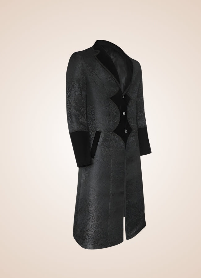 Gothic Steampunk Trench Coat Black / XL gothic-steampunk-trench-coat-black