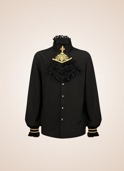 Gothic Vintage Black Shirt Black / XL gothic-vintage-black-shirt-black